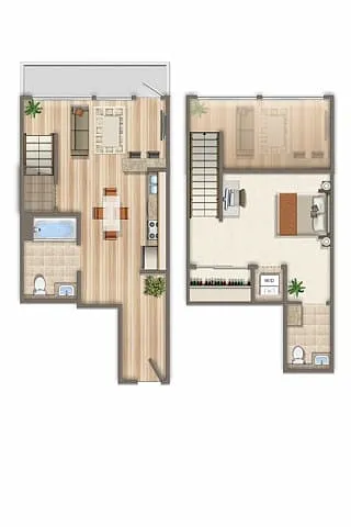 Floor plan Seaside II - B2 Loft