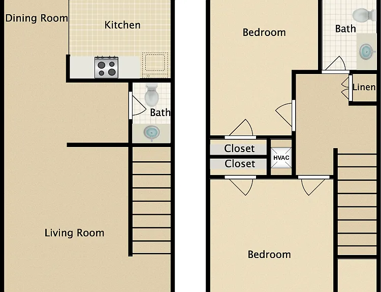 Plan B Floorplan Diagram