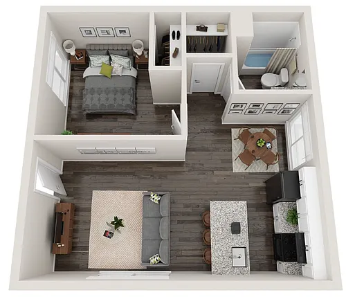 Floor plan A1 | 1 Bed | 1 Bath