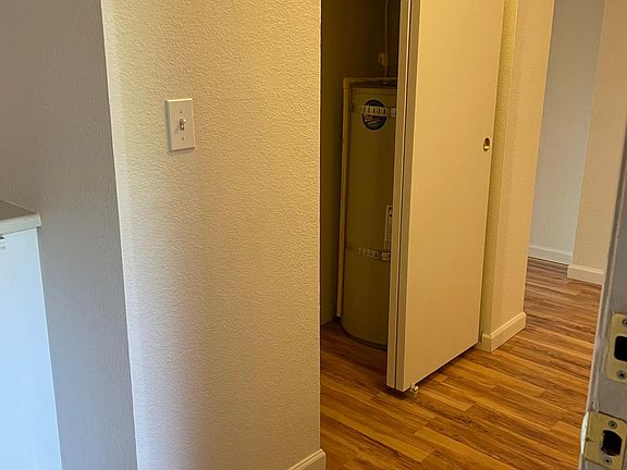 Entryway hall closet and water heather