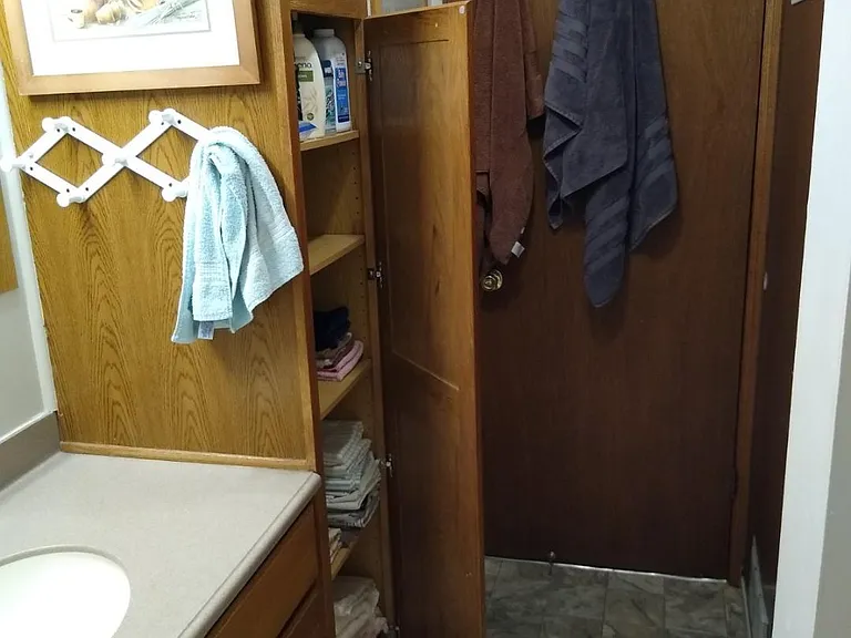 Corian countertop in Bathroom