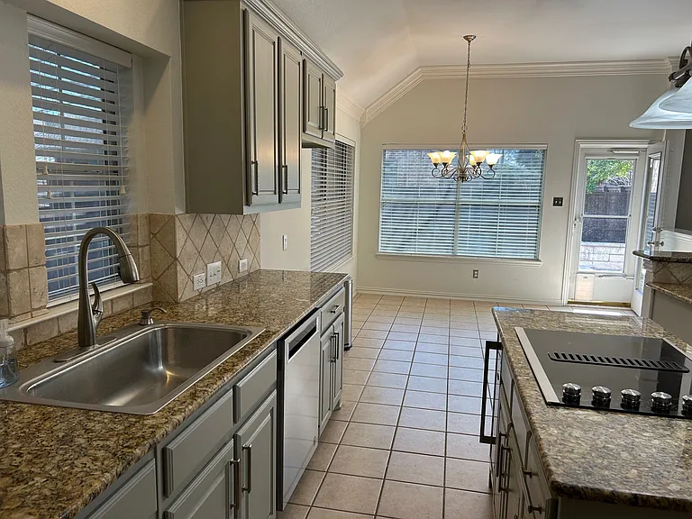 View from kitchen to breakfast nook.