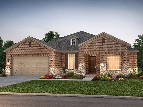 The Stardom, a one-story home with 2-car garage, shown with Home Exterior LS203