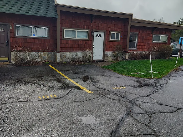 Parking spot right at the door.