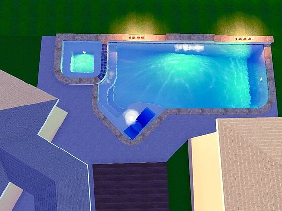 Pool Rendering by Anthony & Sylvan Pools...Can build a huge pool as shown here or a medium size pool and have more yard! Contact me for more details.