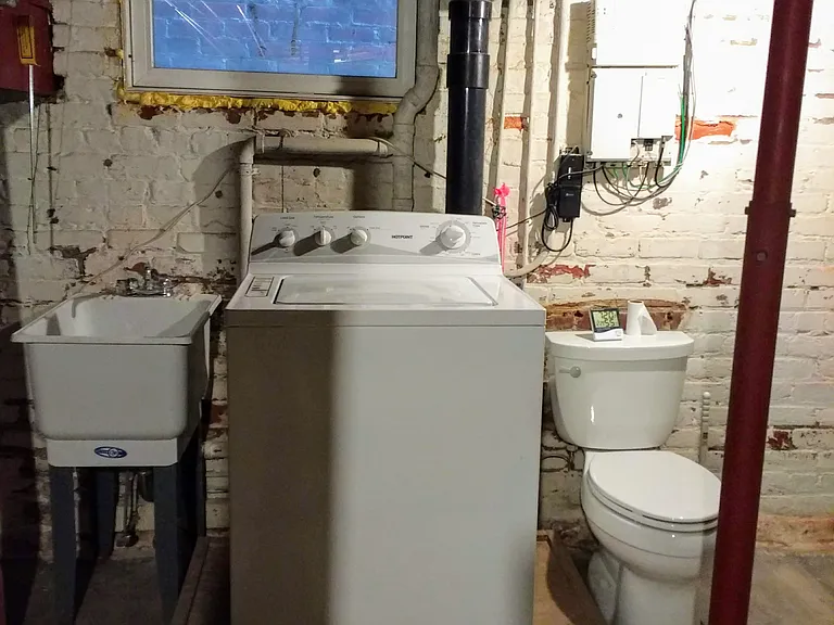 Washing machine in basement