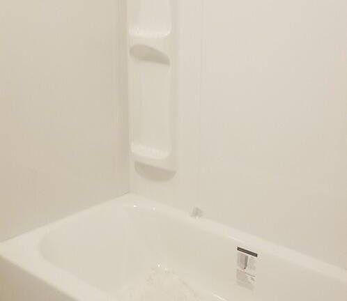 This bathroom has a new vinyl tub and shower. The other master bath has a new tile shower tub combo(not shown)