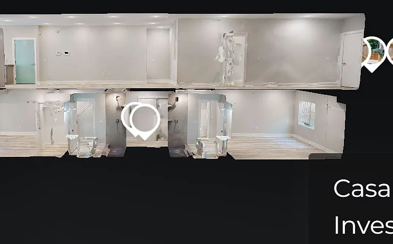 3D floor plan - view 1 - both levels stacked