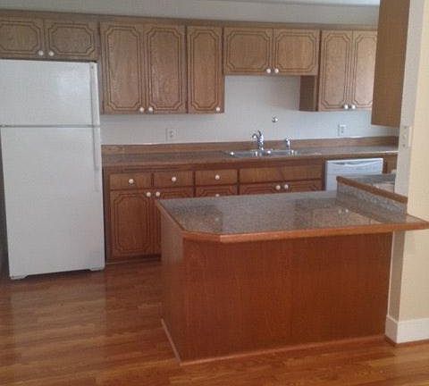 Kitchen granite top and spacious dining space off the kitchen