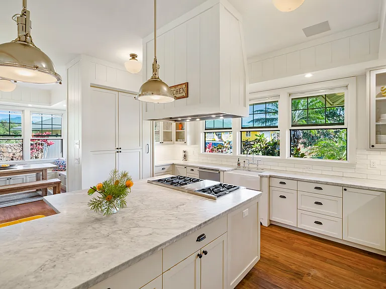 Beautiful upscale kitchen and cozy dining nook