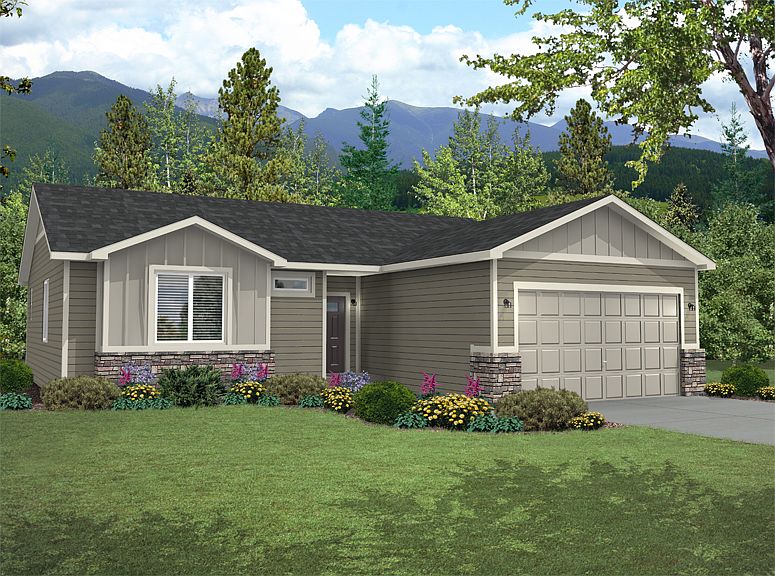 3 bedroom 2 bath ranch plan