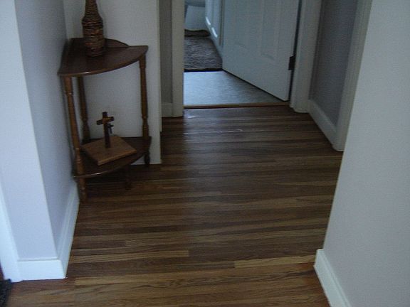 main floor hallway to bath