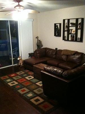 Living area with bamboo flooring