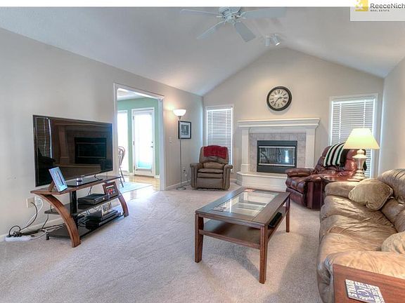 Spacious great room with fireplace