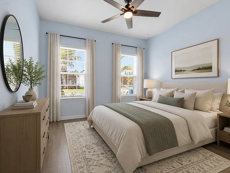 Virtually staged bedroom 2