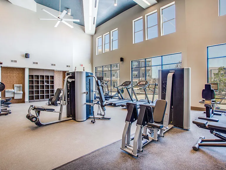 Fitness center with cardio and strength equipment