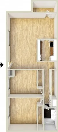 Two bedroom floor plan Two bedroom floor plan