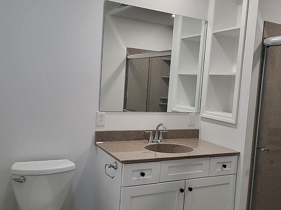 Only Walk-In Shower and Vanity
