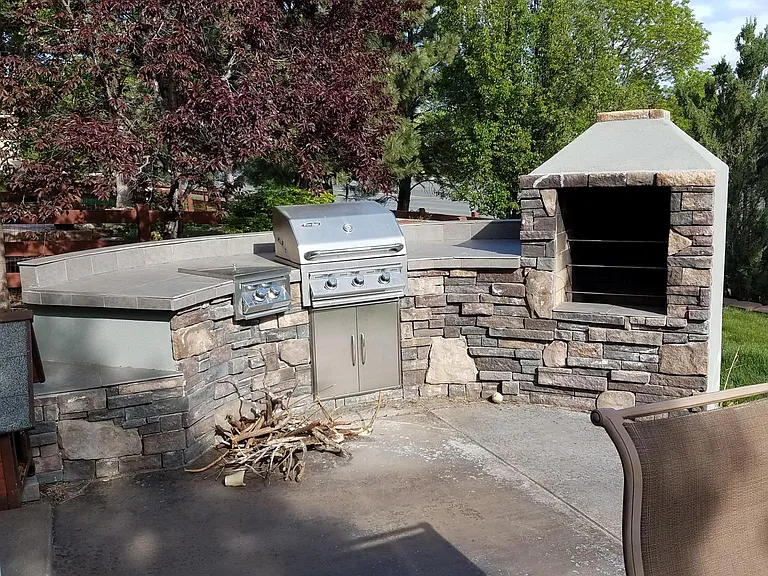 Shared back patio, grill, fire pit