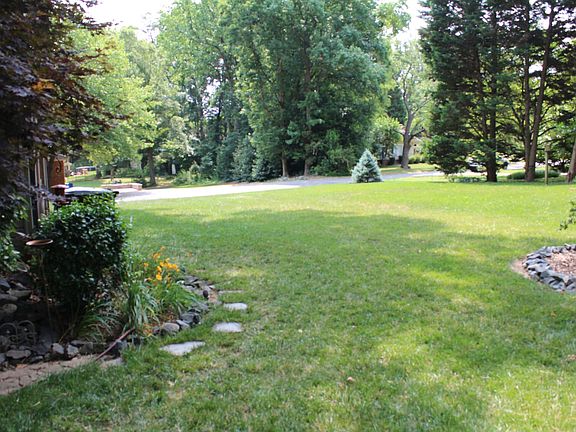 View of the back yard from the patio area.