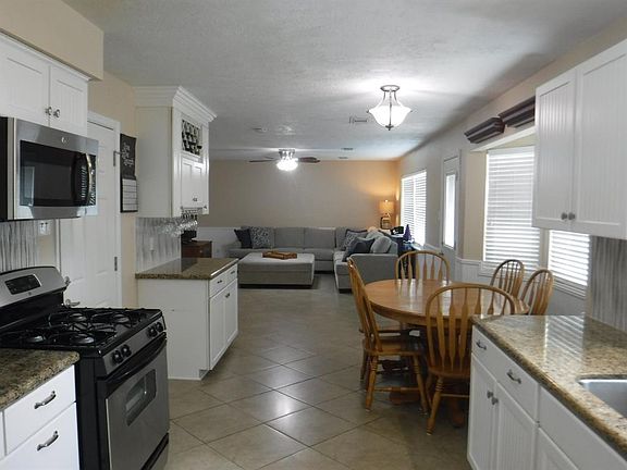 Updated kitchen with open floor plan.