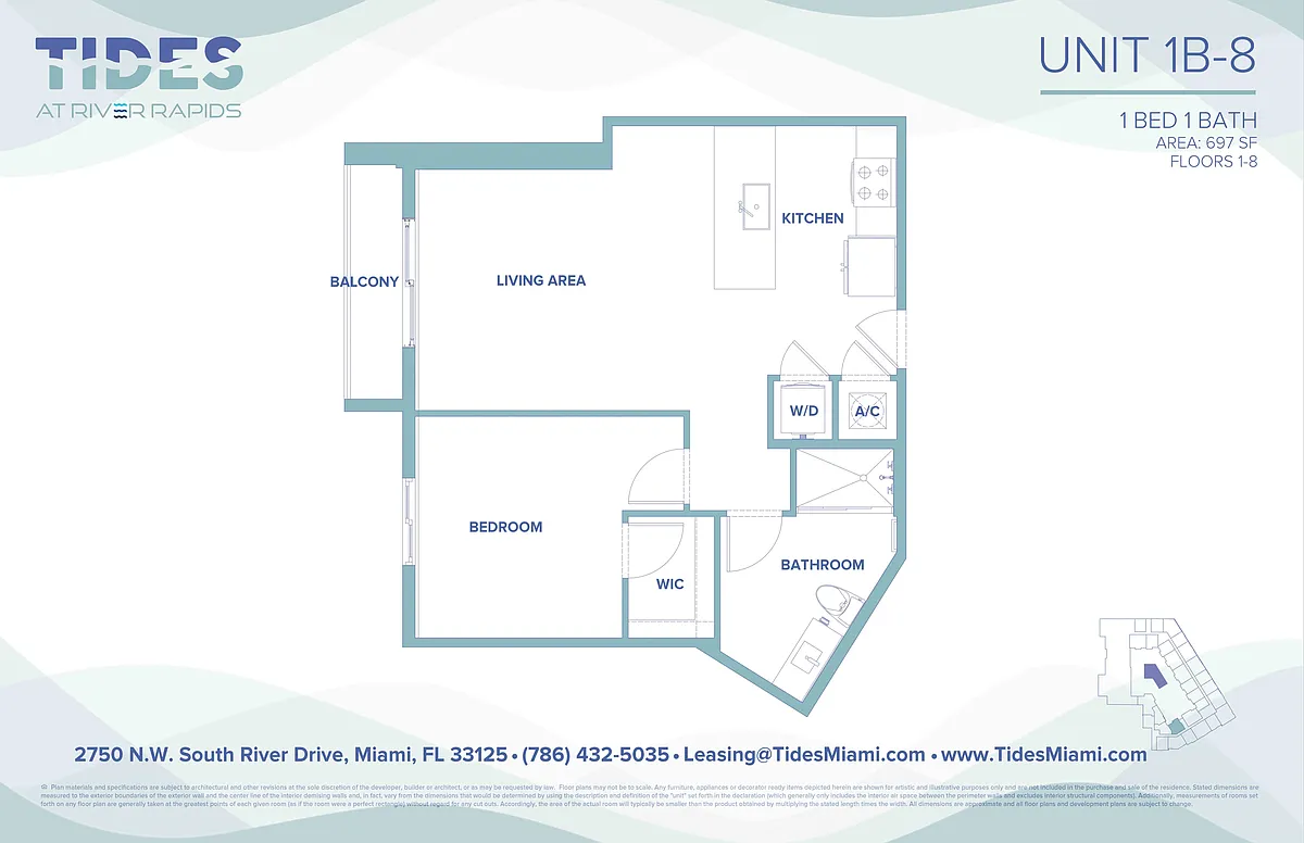 Floor plan 1B-8