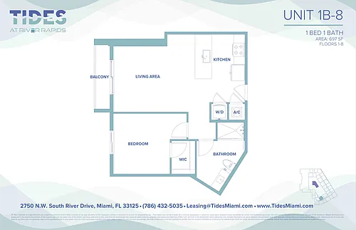 Floor plan 1B-8