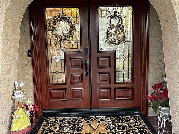 Front Doors solid wood.