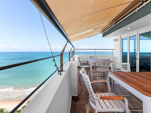 Terrace overlooking the ocean