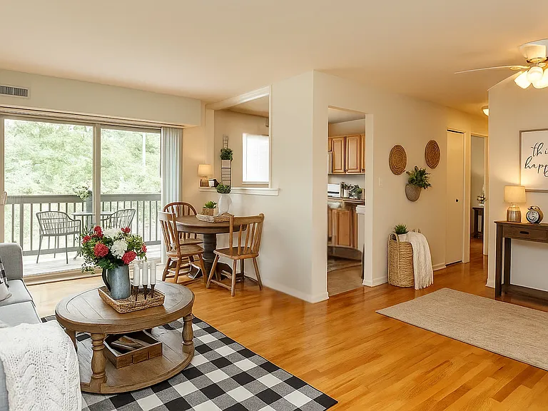 Two bedroom living space with private balcony
