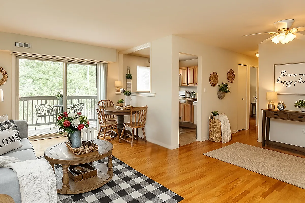 Two bedroom living space with private balcony - Hunter Hill