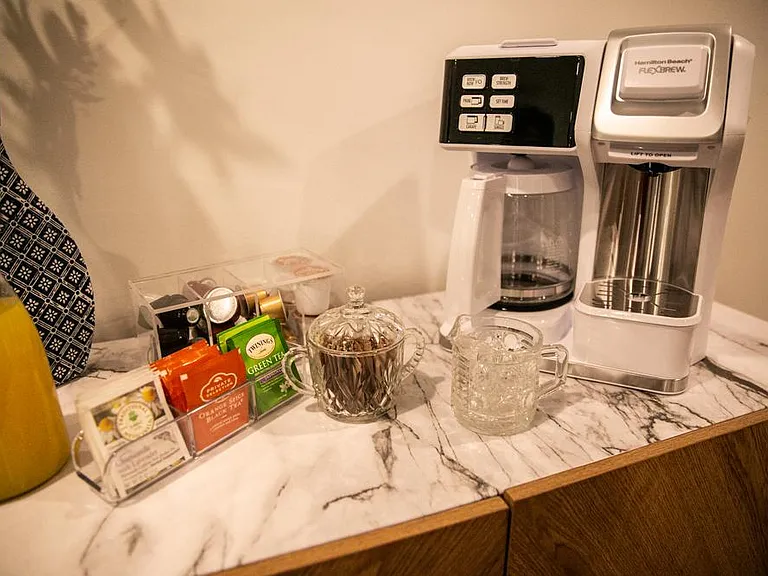 Stocked coffee bar