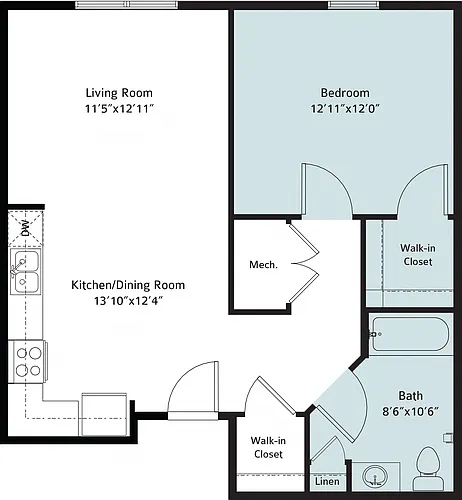 Floor plan 1B