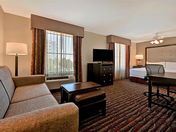 Studio with king bed, sleeper sofa. Fully furnished.