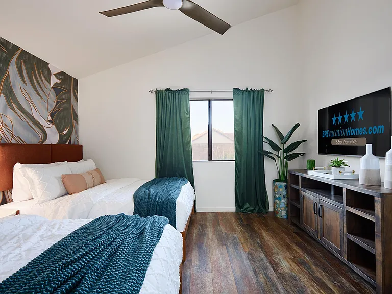 Master Bedroom 3 of 3: Two New Queen Beds + New Smart TV