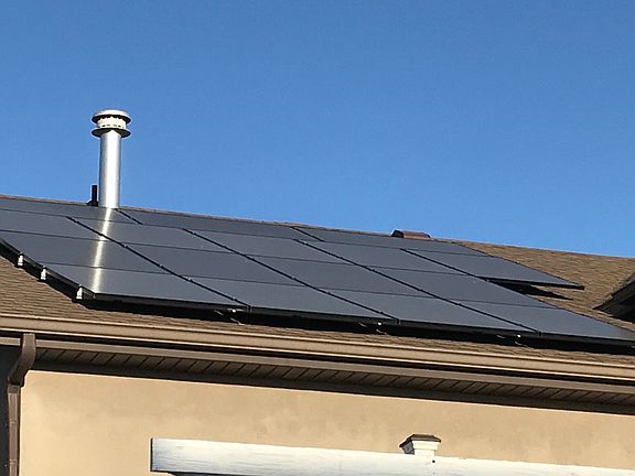 Solar on rooftop. 