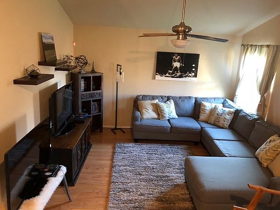 Living room with ceiling fan