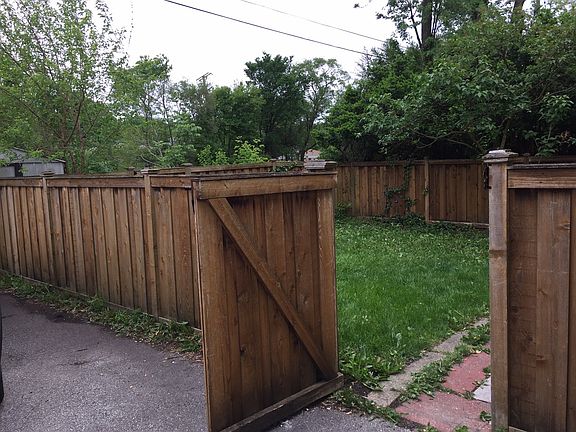Fenced in back yard