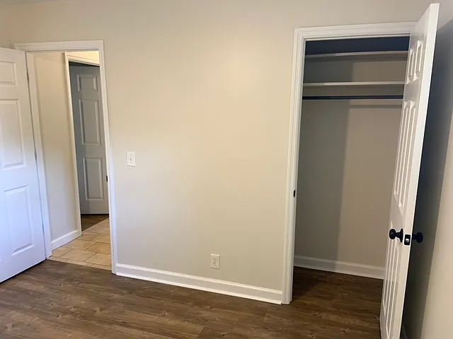Closet with double shelves