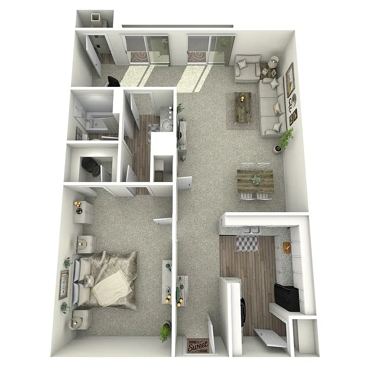 Floor plan One Bedroom Reno