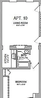Floor plan 1 Bedroom, 1 Bathroom