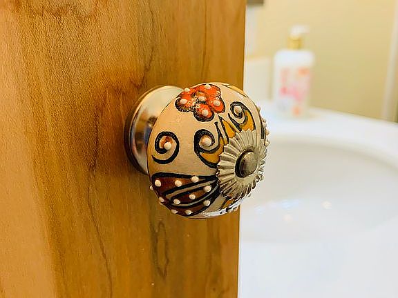 Beautiful bathroom door knob