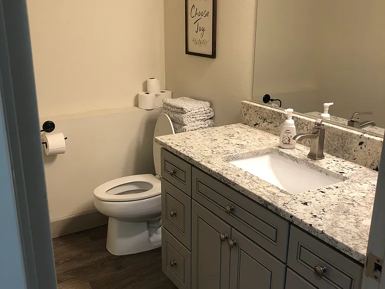 Downstairs, half bath
