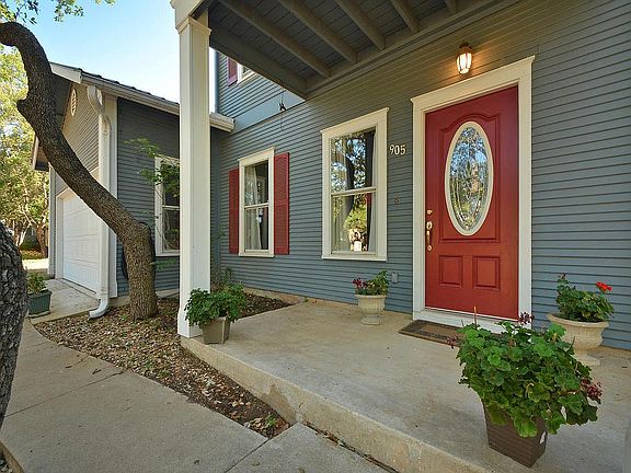 Charming red front door!