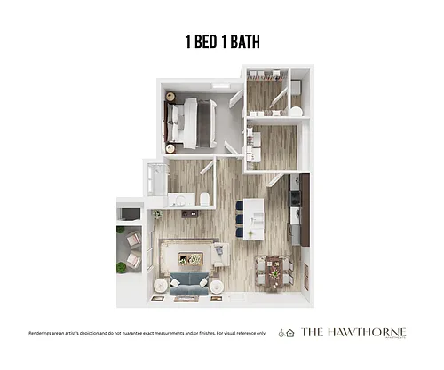 Floor plan B-1X1