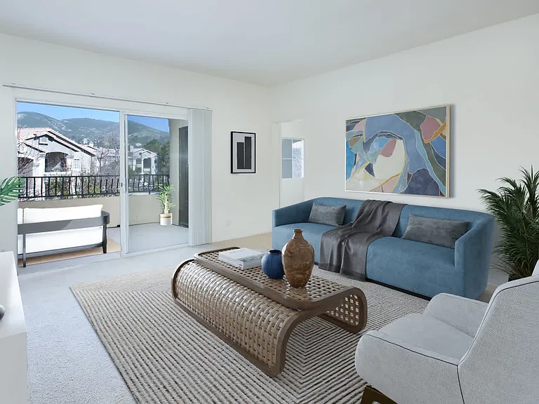 Living Room with Carpet Flooring
