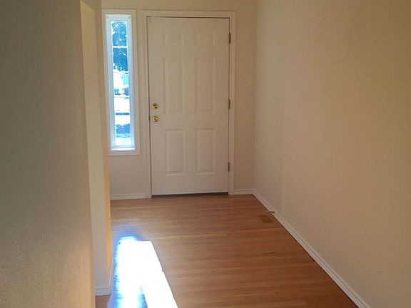 Wood flooring in entry
