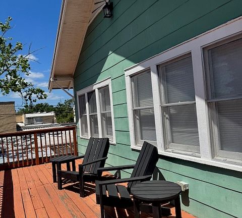 Balcony with chairs to watch life go by!