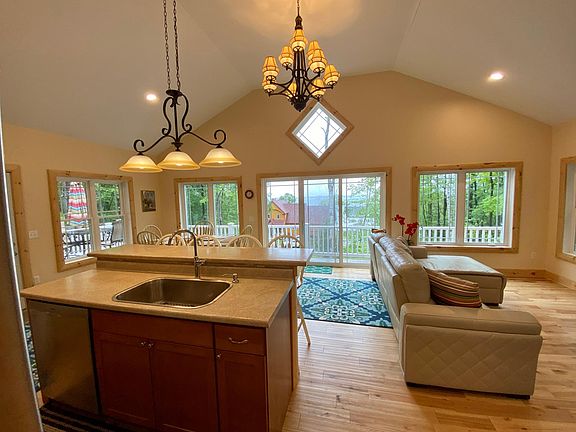 view from bedroom area looking toward the lake