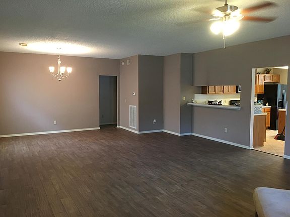 Living room w view to kitchen